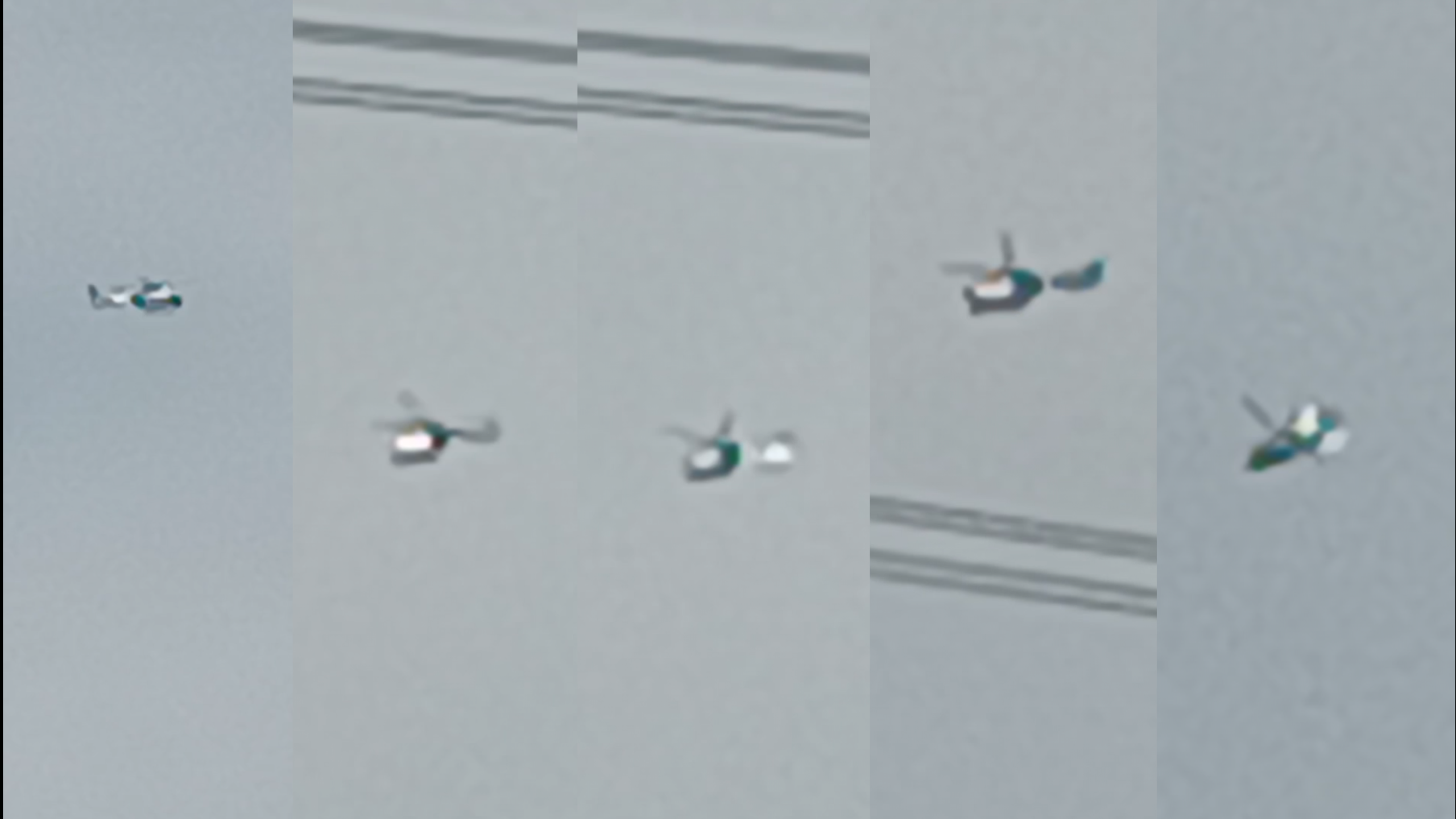 今度は、軍用ヘリがライトを点滅させていきました。